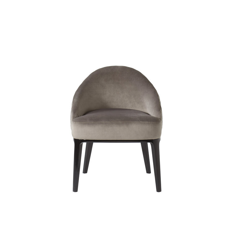 Alvy 22.5'' Black Velvet Upholstered Solid Wood Armchair