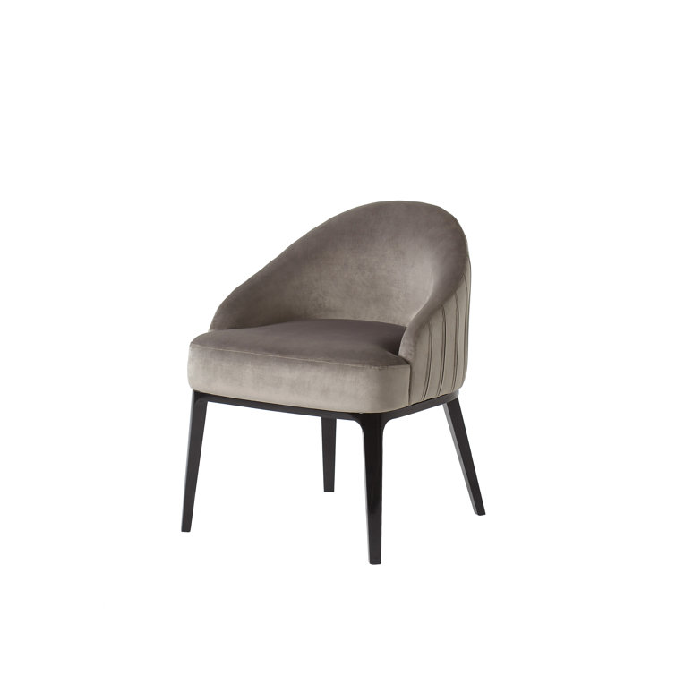 Alvy 22.5'' Black Velvet Upholstered Solid Wood Armchair