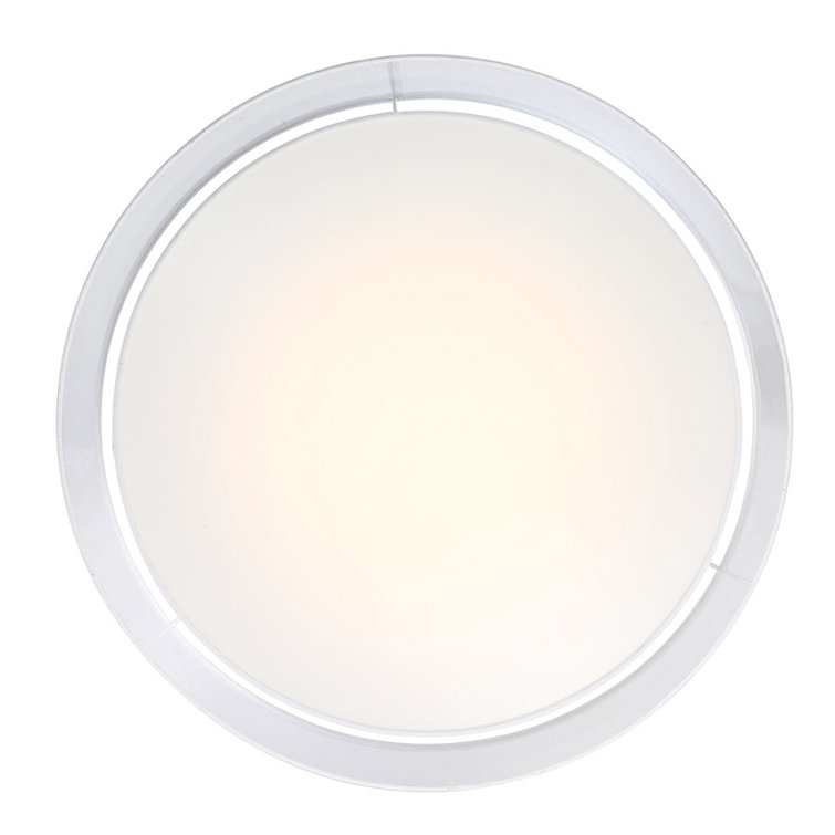 Brushed Nickel 30" LED Drum Flush Mount with Beige Fabric Shade