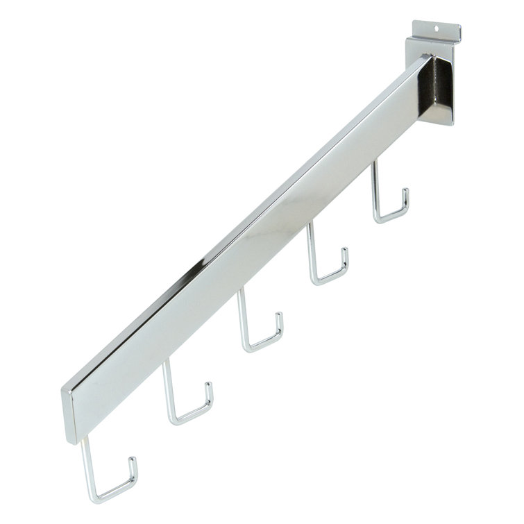 Chrome Metal Slatwall Faceout Hook 16 Inch