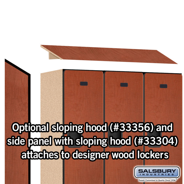 Cherry Double Tier Lockable Wood Locker Unit