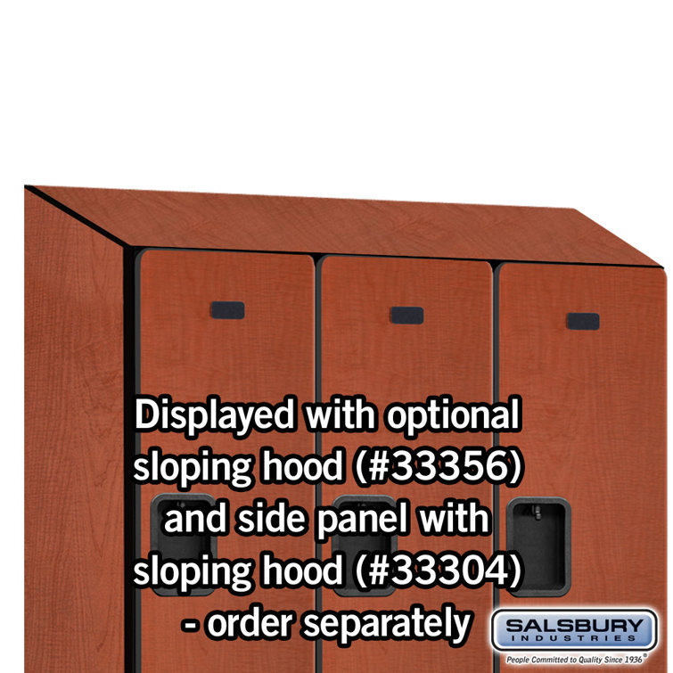 Cherry Double Tier Lockable Wood Locker Unit