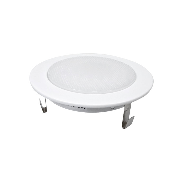 5'' White Satin Glass Recessed Shower Trim Kit