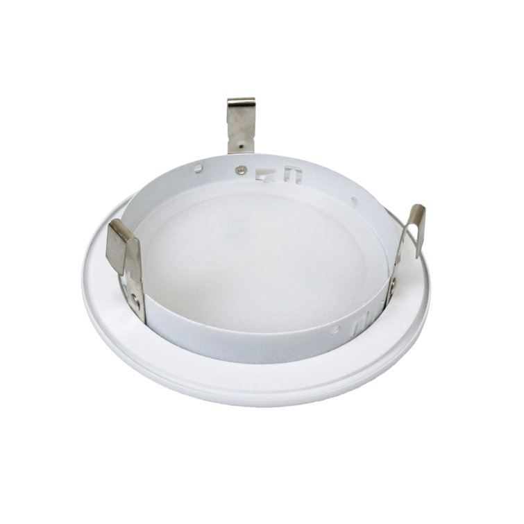 5'' White Satin Glass Recessed Shower Trim Kit