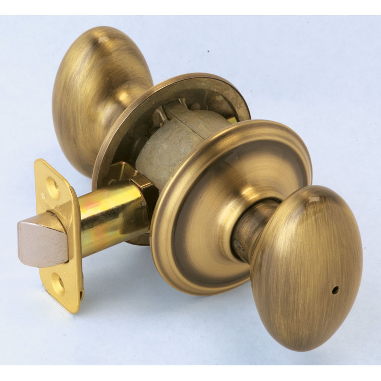 Siena Antique Brass Bed and Bath Privacy Door Knob