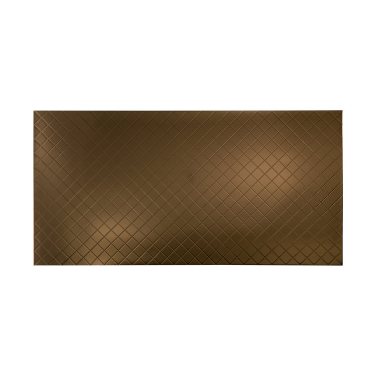 Oil Rubbed Bronze Quilted PVC Decorative Wall Panel 4' x 8'