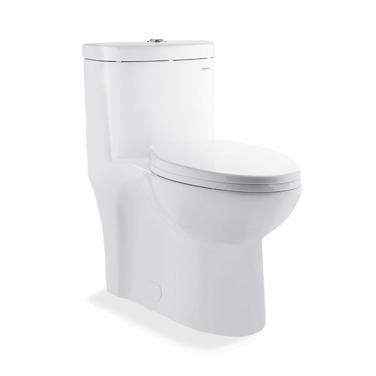 Sublime Matte Black Ceramic One-Piece Elongated Toilet