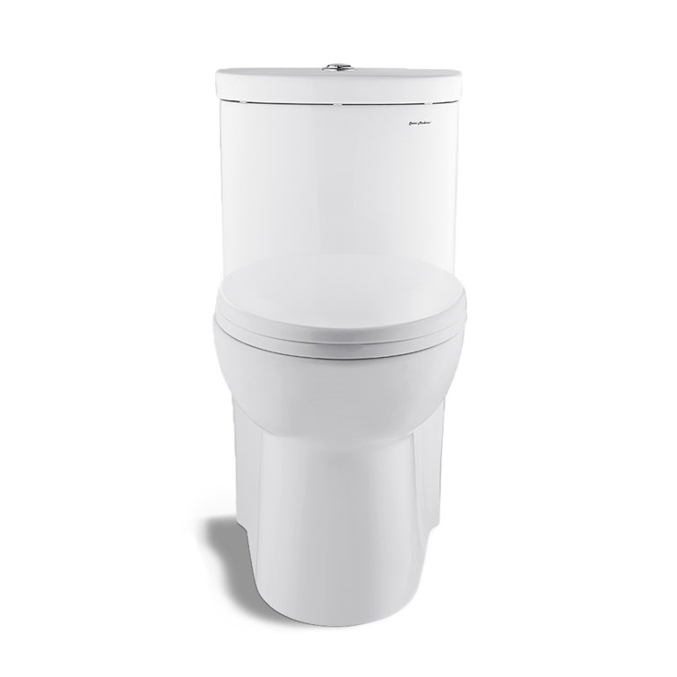 Sublime Matte Black Ceramic One-Piece Elongated Toilet