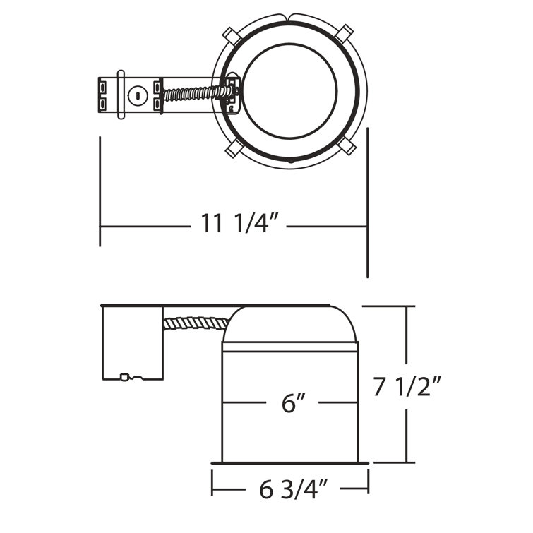 6'' Aluminum Remodel Recessed Lighting Housing