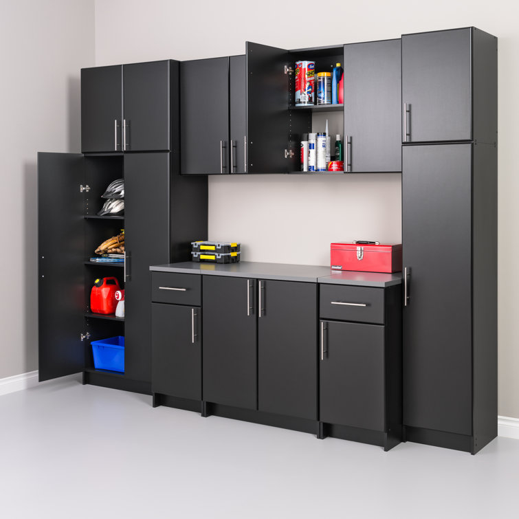 Elite Black 112" 9-Piece Storage Cabinet System