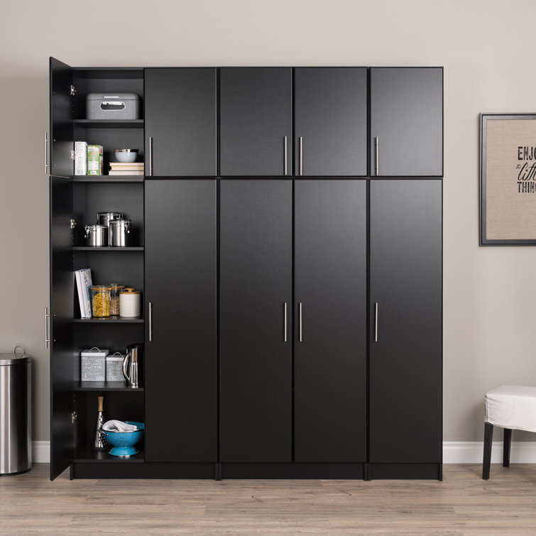 Elite Black 50" Laminated Composite Wood Cabinet with Adjustable Shelving