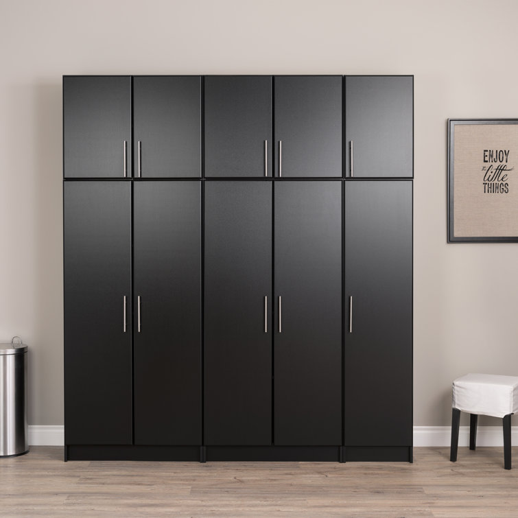 Elite Black 50" Laminated Composite Wood Cabinet with Adjustable Shelving