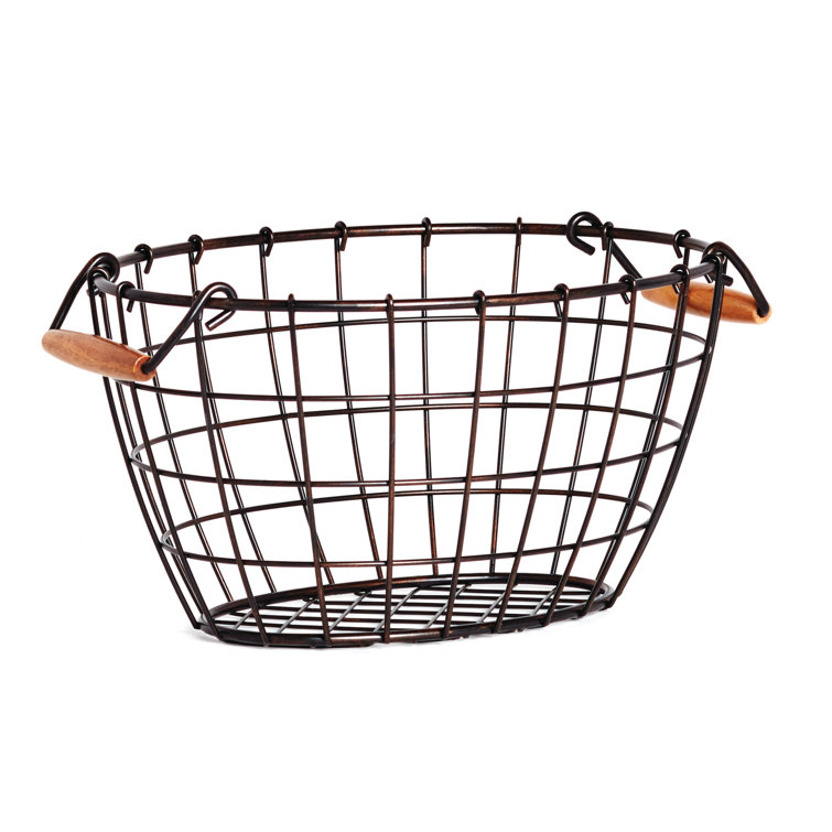 Harbor Antique Black 3-Tier Adjustable Metal Storage Basket