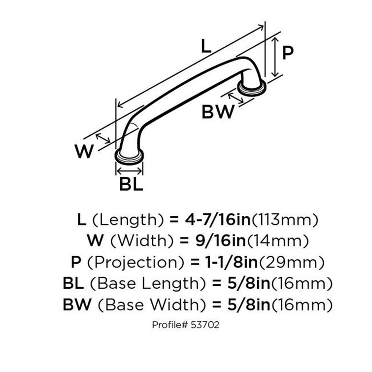Oil Rubbed Bronze 3-3/4" Bar Pull with Mounting Hardware