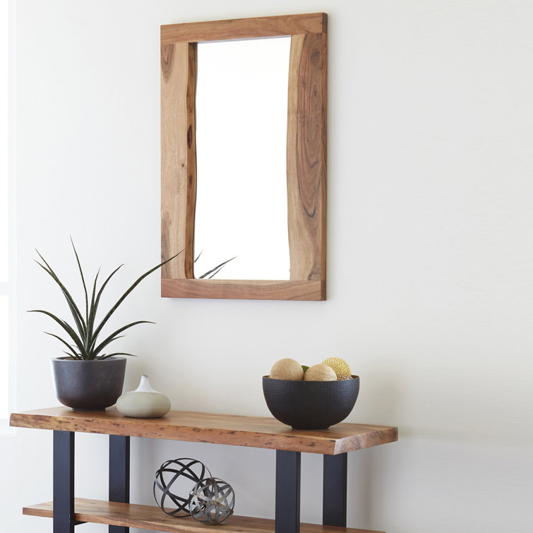 Alpine Natural Acacia Wood 48" Live Edge Mirror