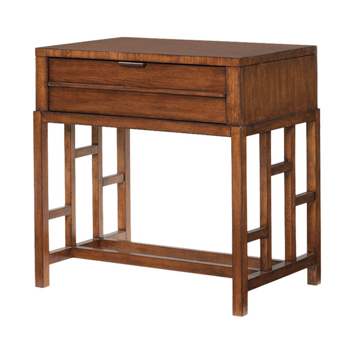 Transitional Brown 28" Kaloa Single Drawer Nightstand