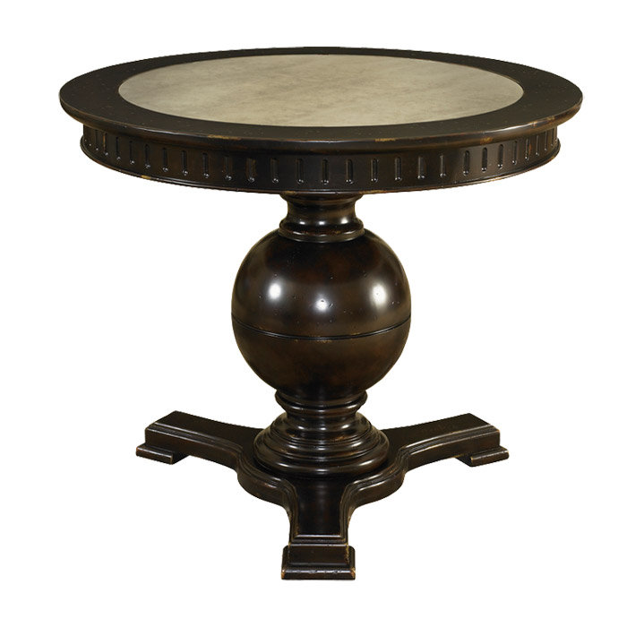 Traditional Marigot Round Wood & Glass Center Table
