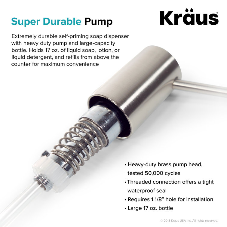 Stainless Steel Kitchen Soap and Lotion Dispenser