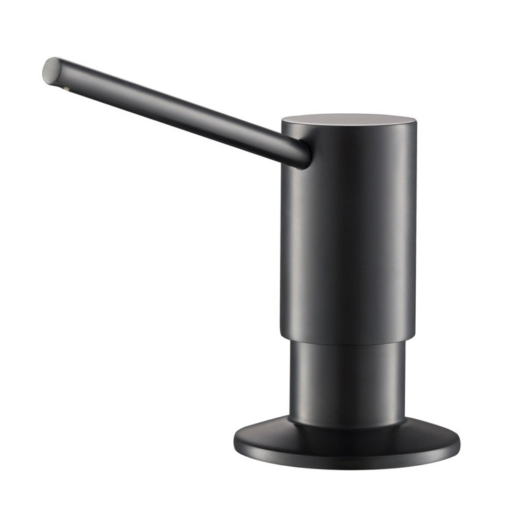 Matte Black Stainless Steel Kitchen Soap and Lotion Dispenser