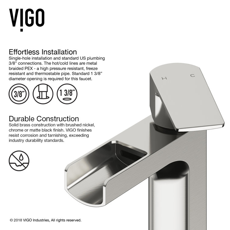 Ileana Modern 6 3/4" Black Nickel Single Hole Bathroom Faucet