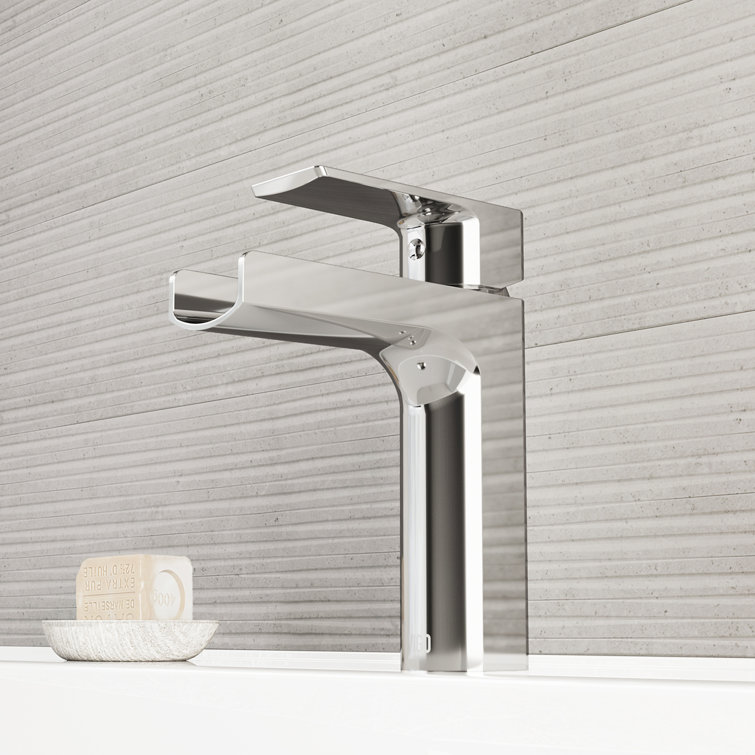 VIGO Ileana Modern Chrome Single Hole Waterfall Bathroom Faucet