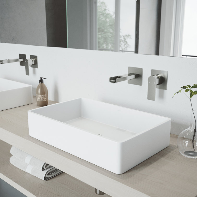 Modern Contemporary Black Nickel Wall Mounted Bathroom Faucet