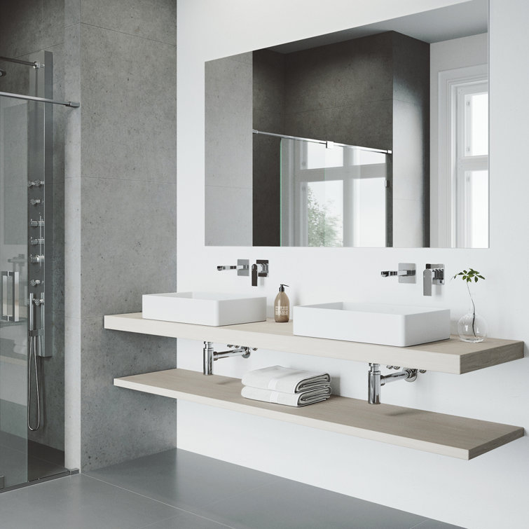 Sleek Atticus Chrome Wall-Mounted Modern Bathroom Faucet