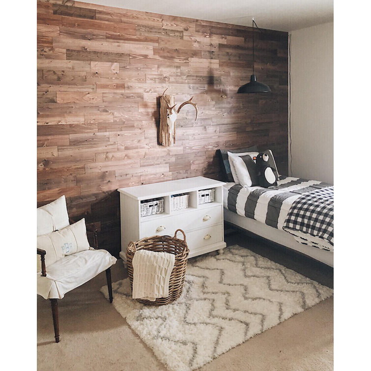 Freestone Brown Reclaimed Wood Peel & Stick Wall Panels