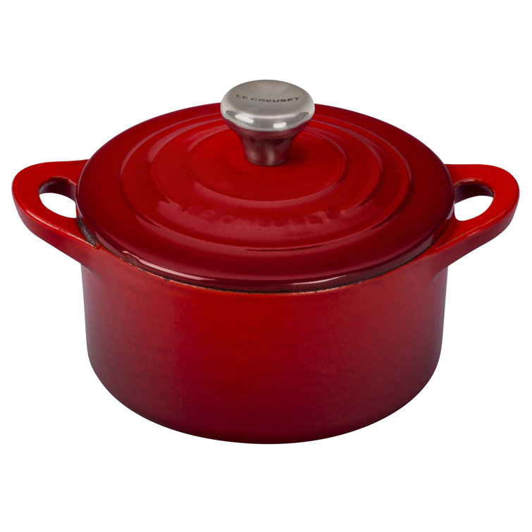 Cherise Enameled Cast Iron Mini Cocotte, 0.3L with Lid
