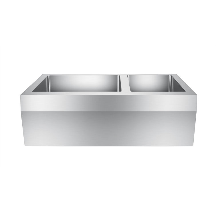 Corazon 33'' Stainless Steel Double Bowl Farmhouse Sink