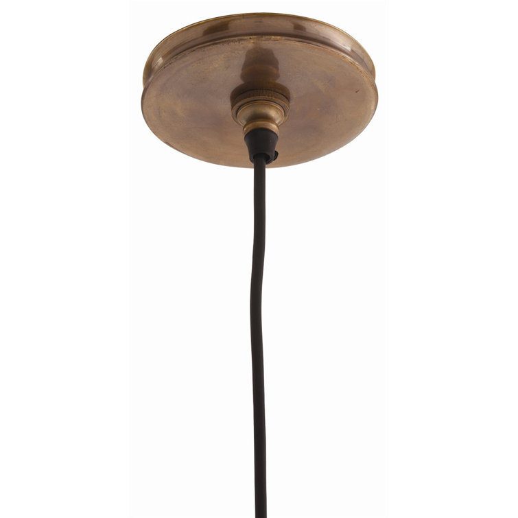 Ice Large Antique Brass Hand-Faceted Glass Pendant Light