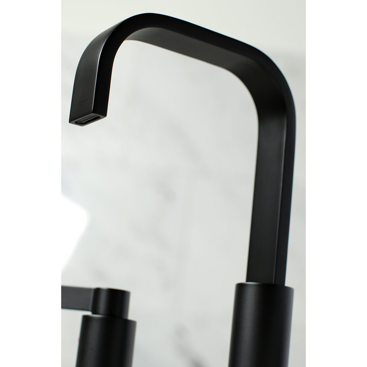 Matte Black Widespread Bathroom Faucet with Lever Handles