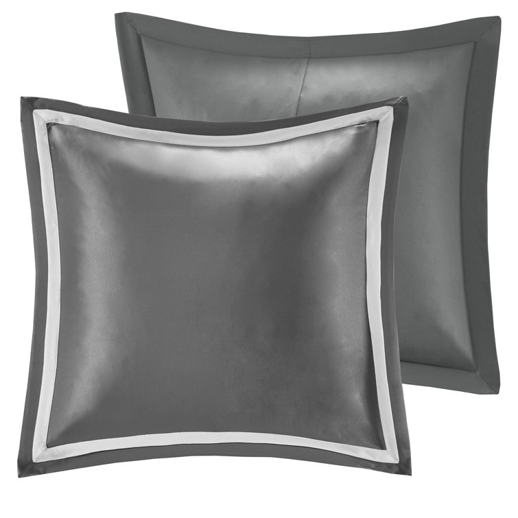 King Silver Microfiber 8-Piece Comforter Set with Graphic Detail
