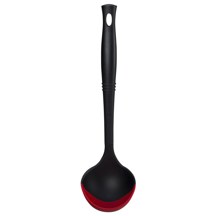 Cerise Red and Black Nylon Silicone Soup Ladle