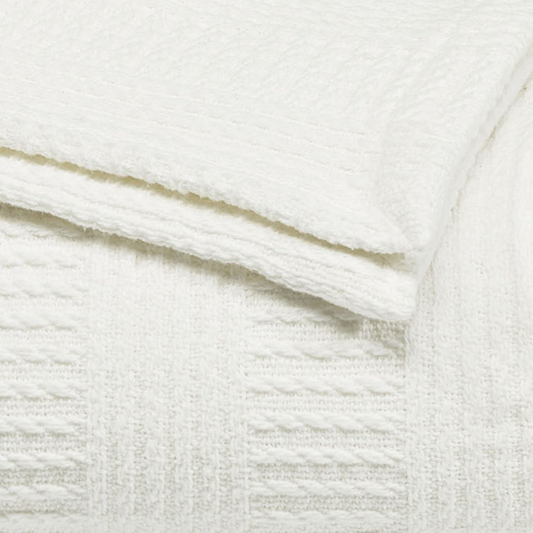 Nautical Stripe Soft Cotton Queen Throw Blanket, Machine Washable