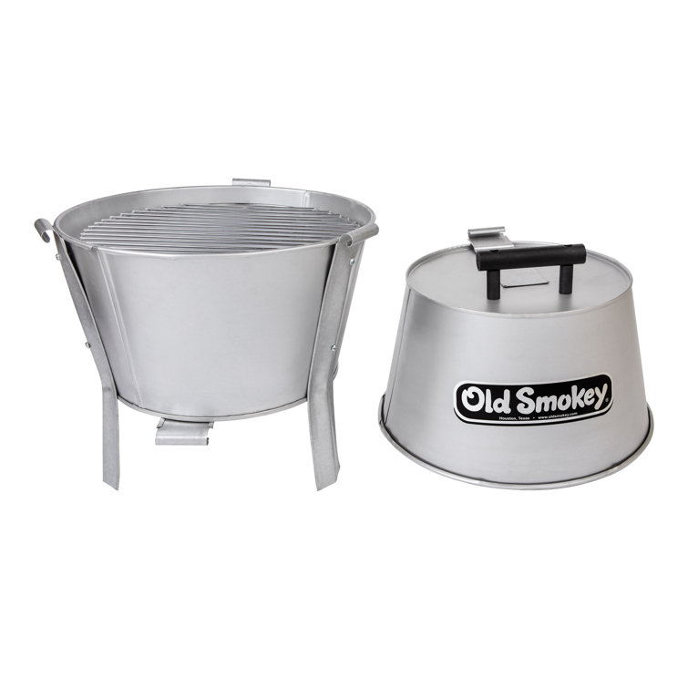 Old Smokey 18" Silver Charcoal Grill with Smoker