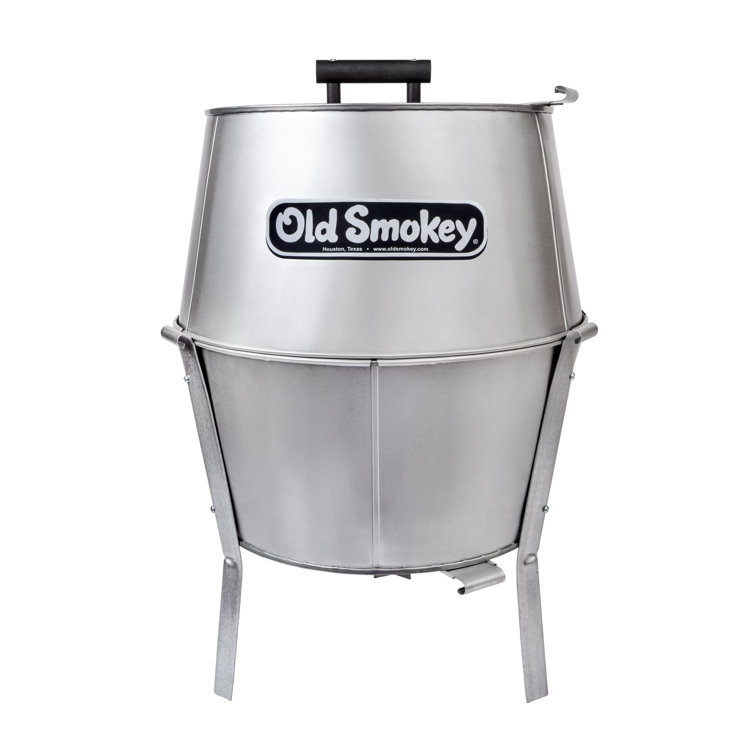 Old Smokey 18" Silver Charcoal Grill with Smoker