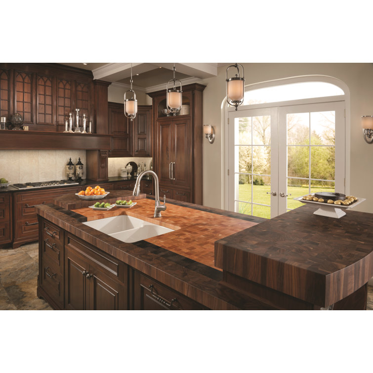 White Fireclay Double Bowl Farmhouse Drop-In Sink