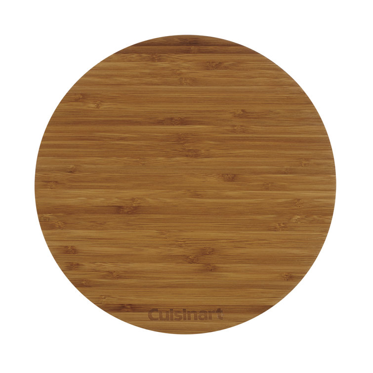 Round Bamboo Cutting Board with Built-in Handle, 11-inch