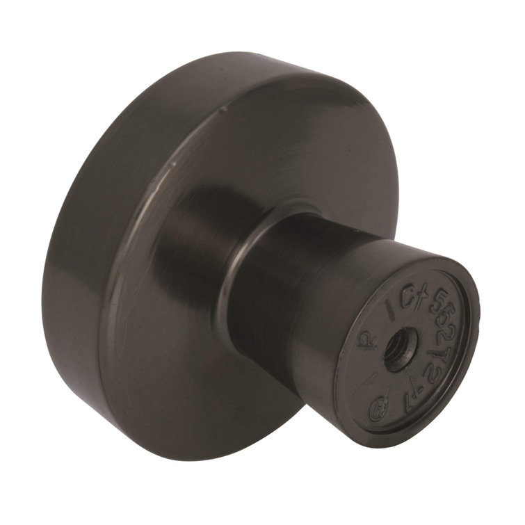 Gunmetal Round Modern Industrial Cabinet Knob with Mounting Hardware