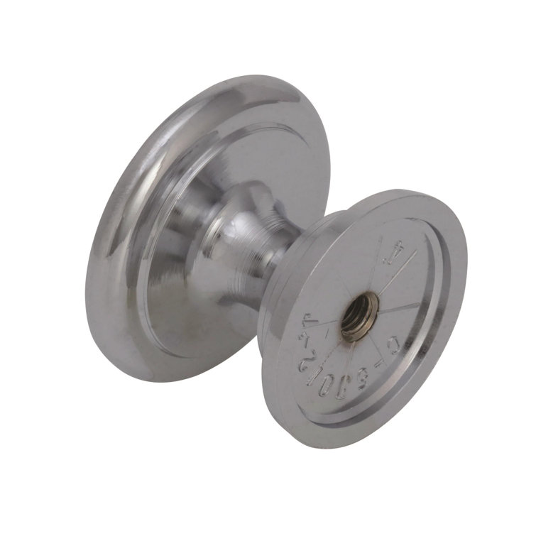Polished Chrome Round Cabinet Knob with Mounting Hardware
