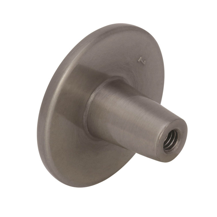 Satin Nickel Round Cabinet Knob with Mounting Hardware