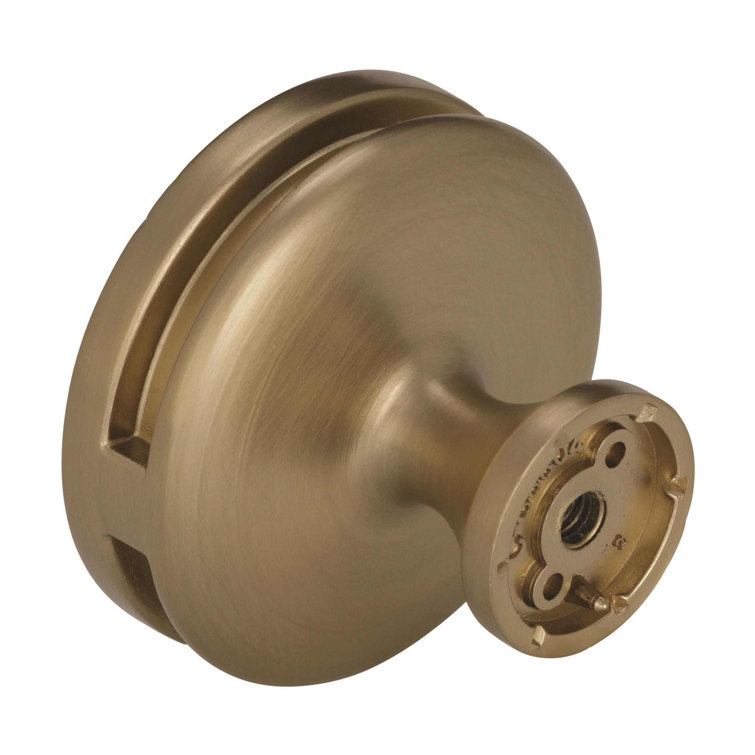 Golden Champagne Round Steel Cabinet Knob with Mounting Hardware