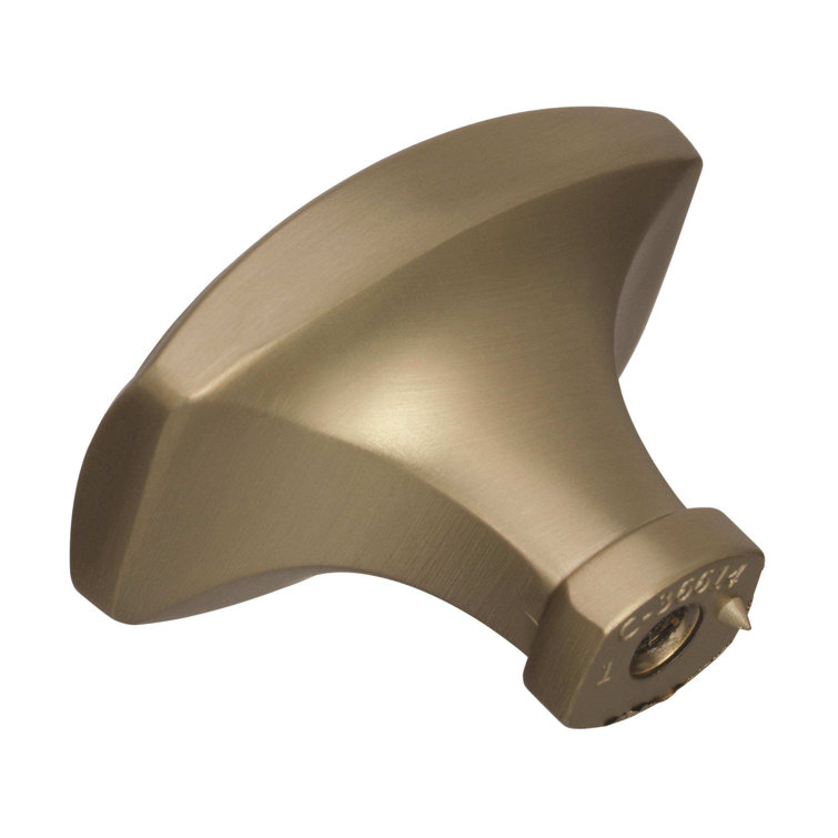 Golden Champagne Rectangular Cabinet Knob with Mounting Hardware