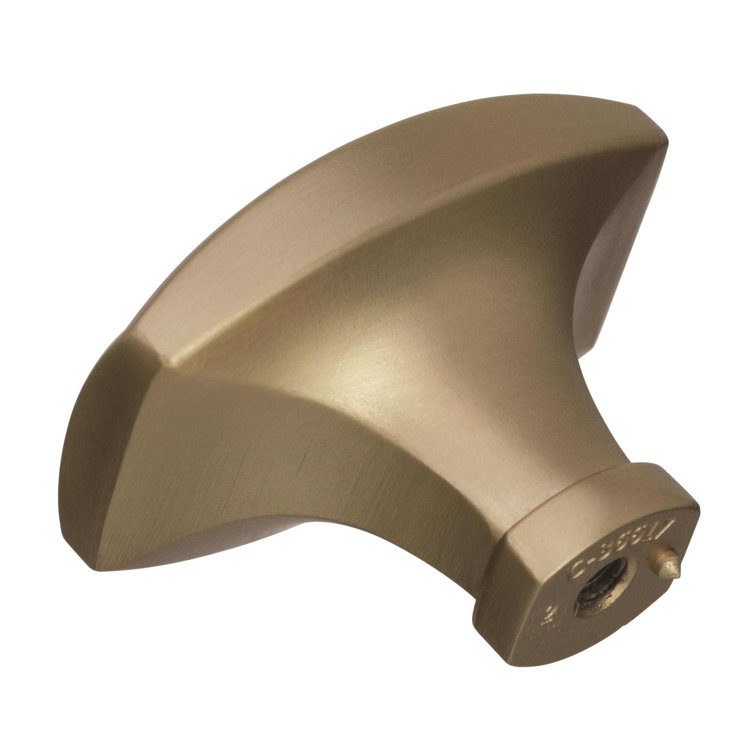 Golden Champagne Rectangular Cabinet Knob with Mounting Hardware