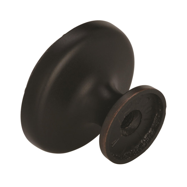 Oil Rubbed Bronze Round Cabinet Knob with Mounting Hardware