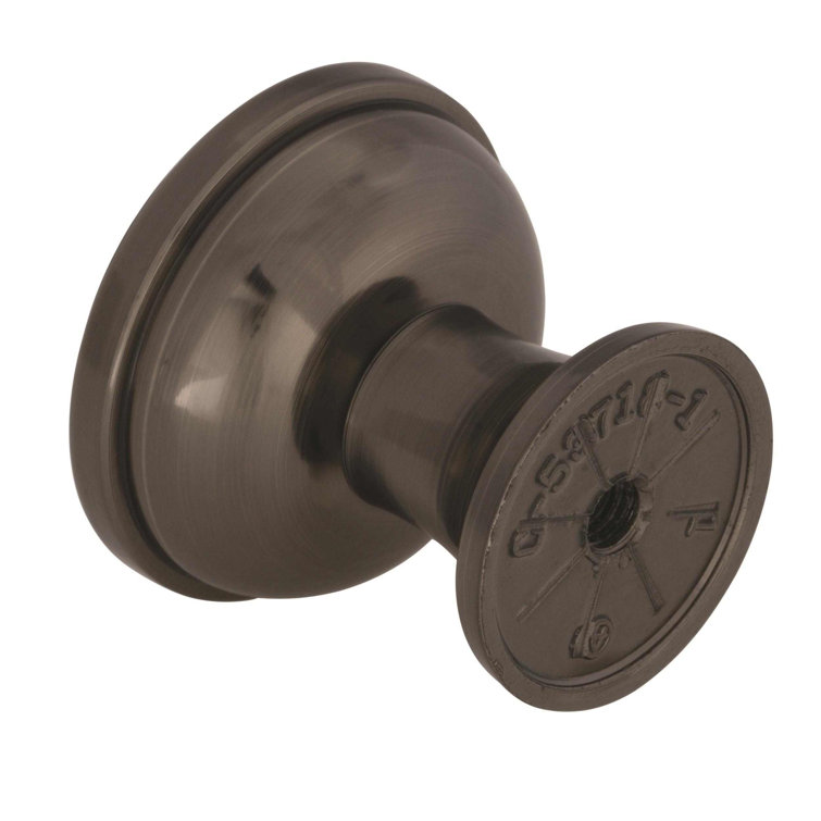 Graphite Round Industrial Cabinet Knob with Mounting Hardware