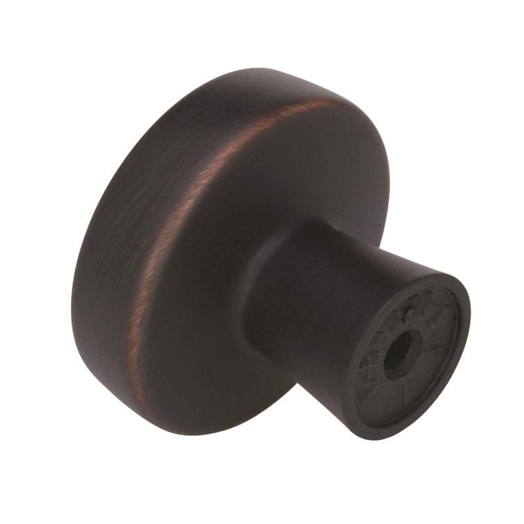 Oil Rubbed Bronze Round Cabinet Knob with Mounting Hardware