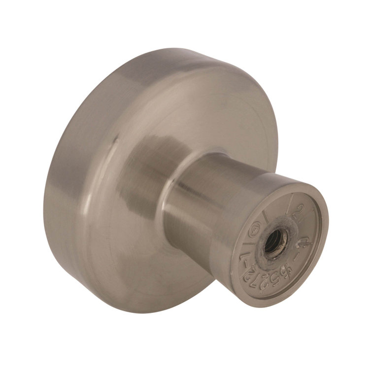 Satin Nickel Round Cabinet Knob with Mounting Hardware