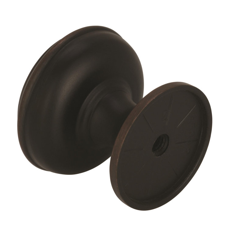 Oil-Rubbed Bronze Round Cabinet Knob with Mounting Hardware